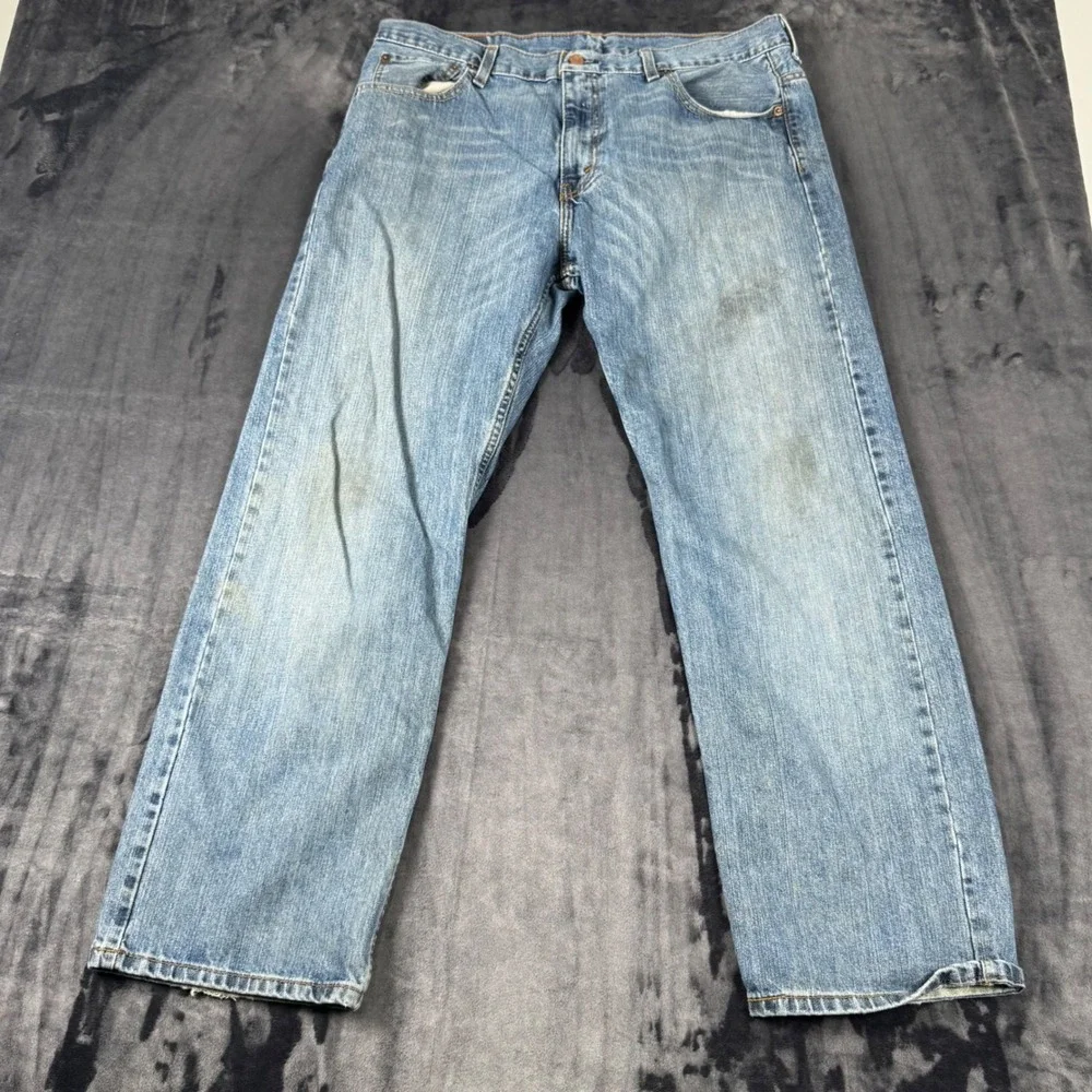 Levi's 505 Regular Fit Jeans Mens 36x32 Blue Straight Leg Denim